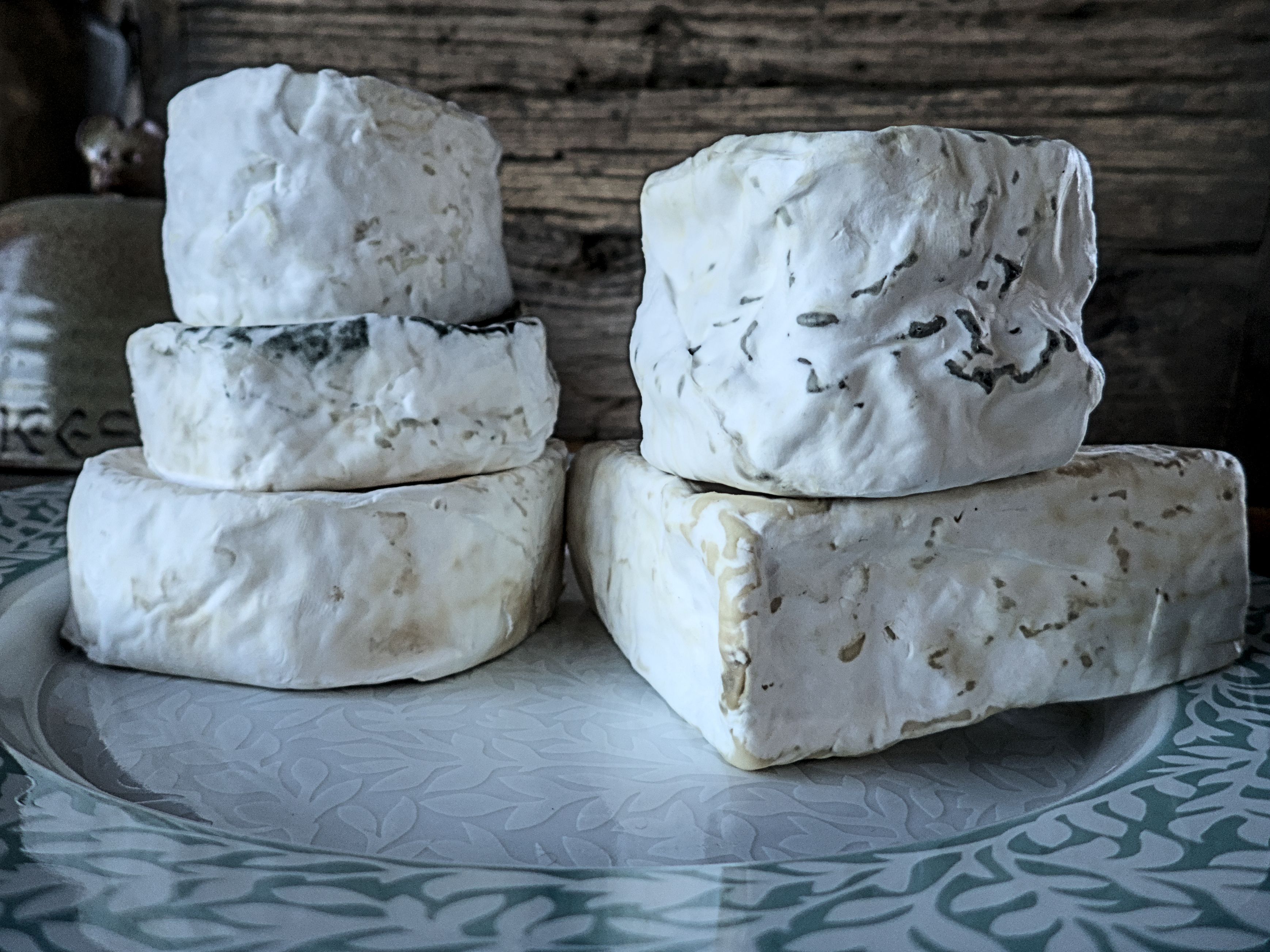 Photo of mould-ripened cheeses